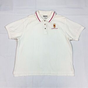 Vintage Walt Disney World Mens XL Winnie The Pooh Polo Shirt Pique S/S Golf Y2K